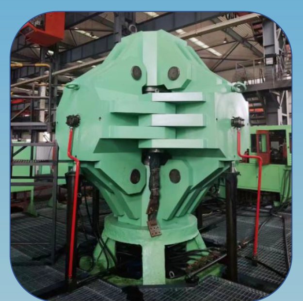 Six-sided top press main unit prepared for customer factory acceptance